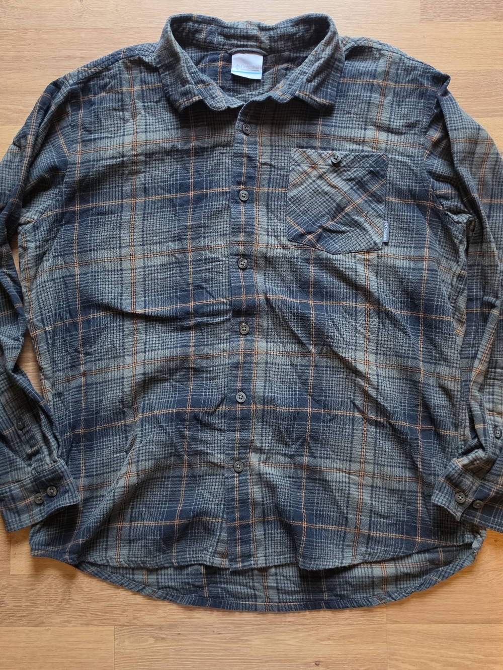Men's Casual Plaid Button-Down Shirt - Blue & Brown